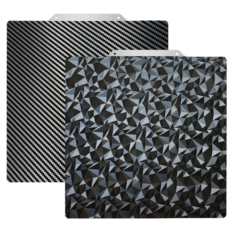 Wefuit 235x235mm Build Plate for AD5X/AD5M/AD5M pro/Ender 3/3 Pro/Ender 3 S1/Ender 3 V2 Neo/Ender 3 Neo 3D Printer,Diamond PEO+Carbon Fiber PET Spring Steel Sheet Plate 3D Printer Platform. - Image 1